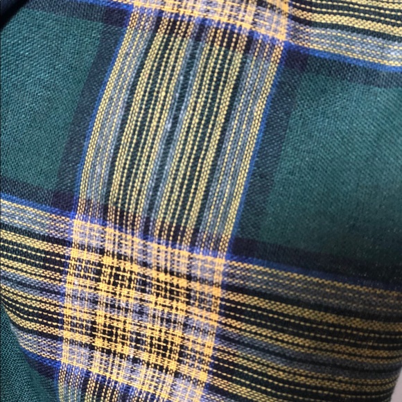 NWOT Green Plaid Ruffle Sleeve Dress - Picture 2 of 5